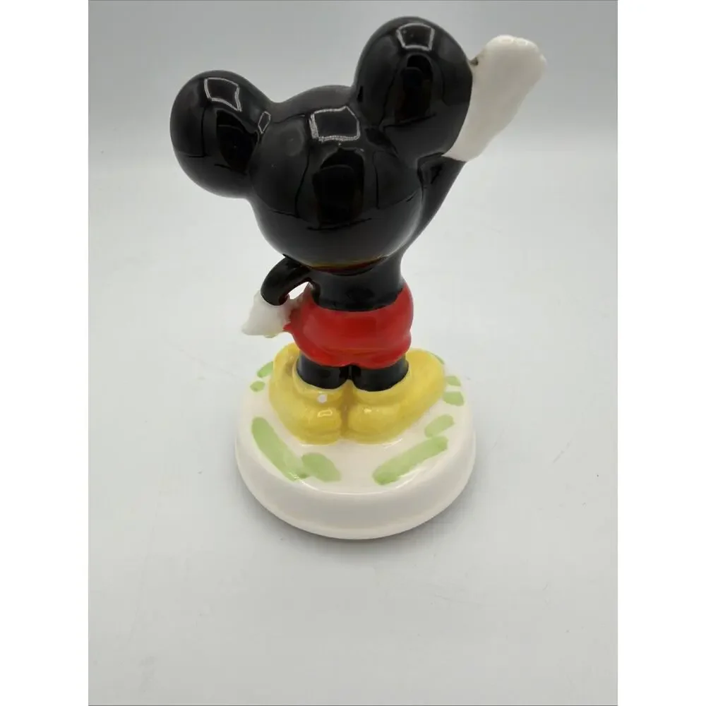 Vintage Schmid Disney Mickey Mouse Ceramic Music Box Mickey Mouse Club Japan